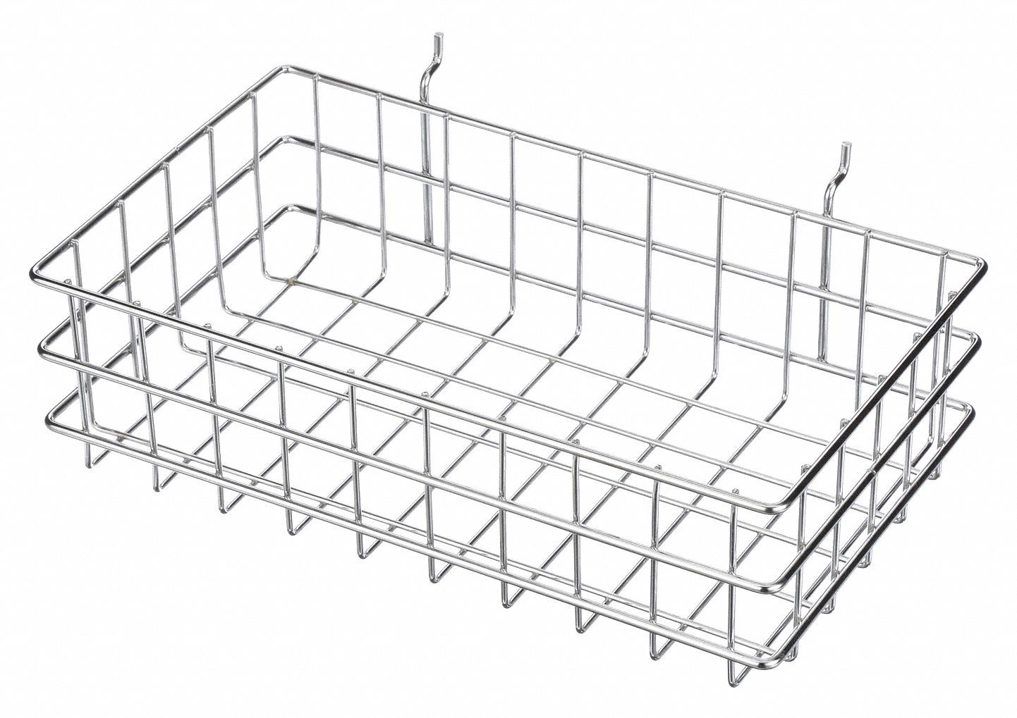 MARLIN STEEL WIRE PRODUCTS Storage Basket, Silver, Steel, Display ...