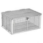 MESH BASKET WITH LID, SILVER, STAINLESS STEEL, 6-5/16 IN H