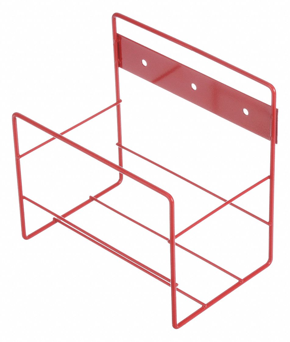 STORAGE BASKET, STAINLESS STEEL, POWDER COATED, RED, 5½ IN OVERALL W