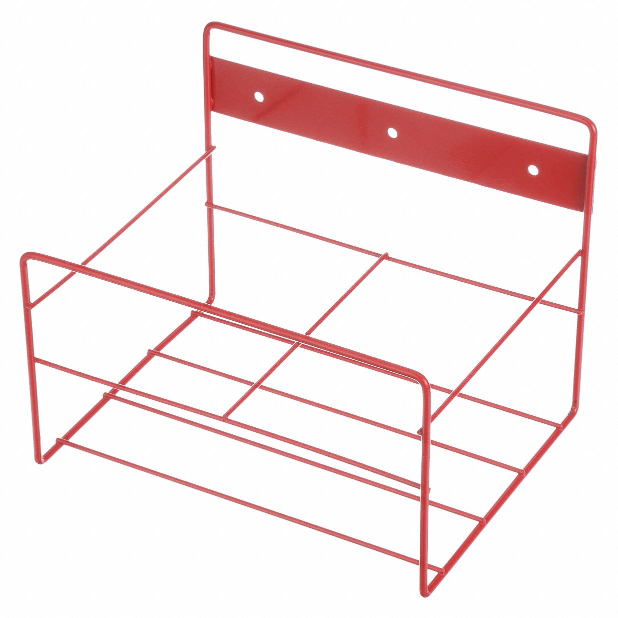 Storage Basket: Material Handling Basket, Steel, Nickel Plated, Red