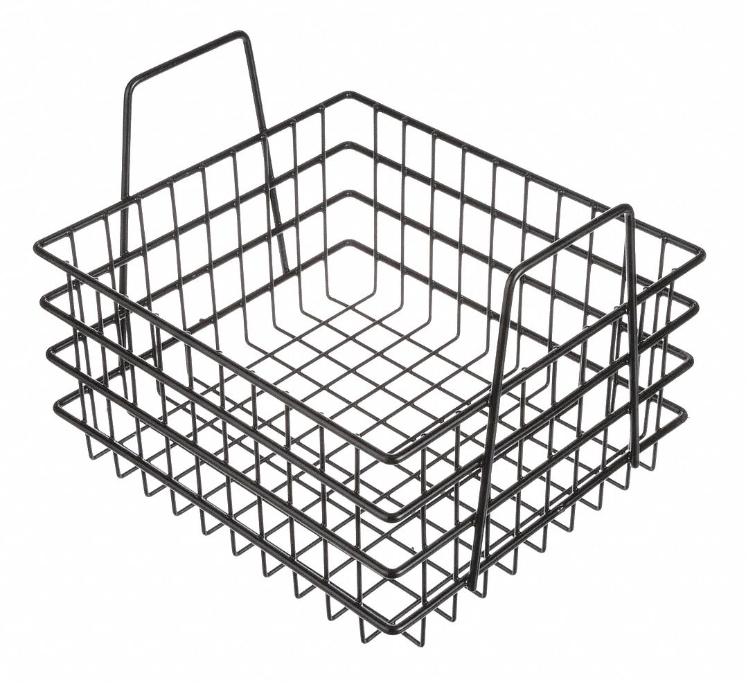 MARLIN STEEL WIRE PRODUCTS Storage Basket, Silver, Steel 52JC0100