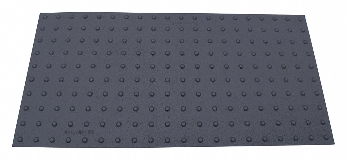 ADA Warning Pad: Asphalt/Concrete, Surface Applied, Flex Cement, Gray, 4 ft Lg, 2 ft Wd