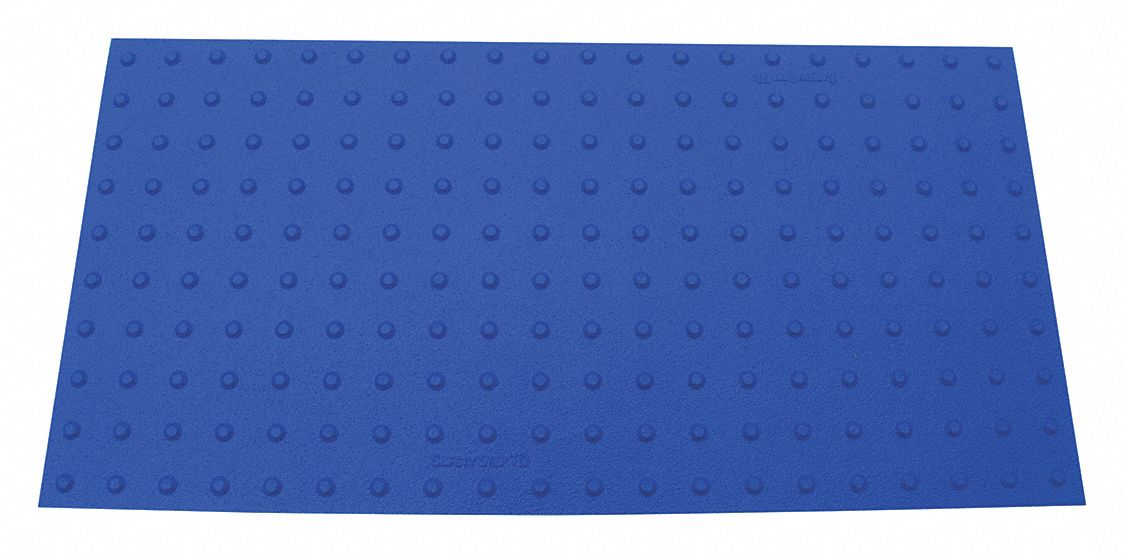 ADA Warning Pad: Asphalt/Concrete, Surface Applied, Flex Cement, Blue, 4 ft Lg, 2 ft Wd
