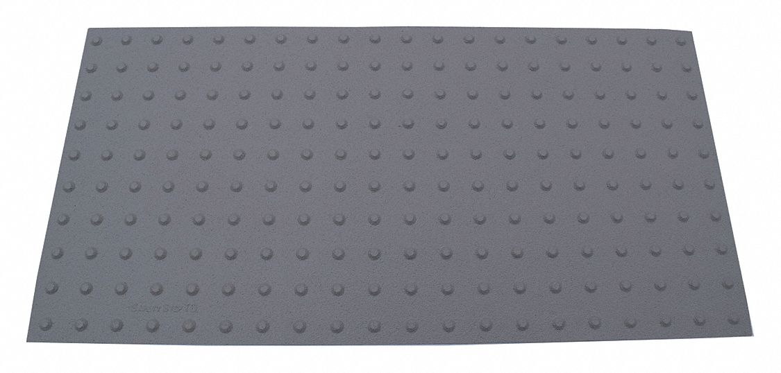 ADA Warning Pad: Asphalt/Concrete, Surface Applied, Flex Cement, Gray, 4 ft Lg, 2 ft Wd