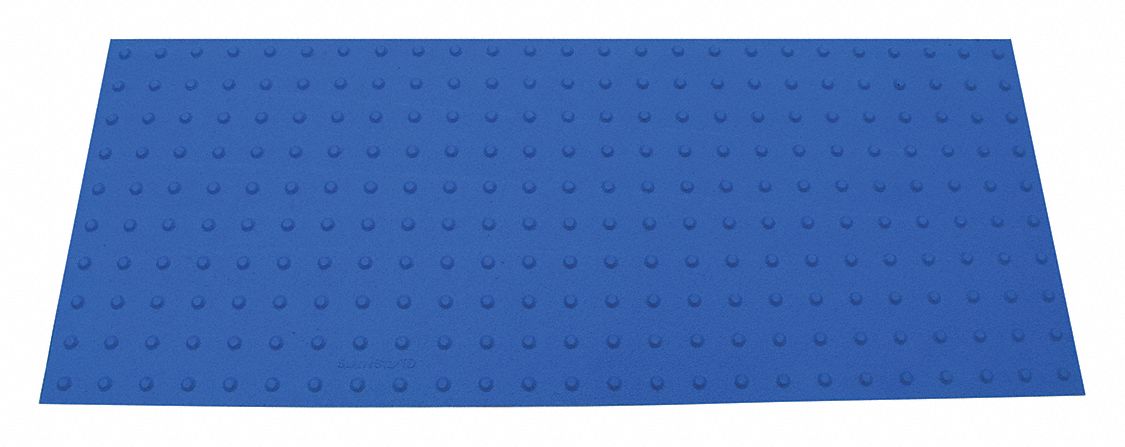 ADA Warning Pad: Asphalt/Concrete, Surface Applied, Flex Cement, Blue, 5 ft Lg, 2 ft Wd