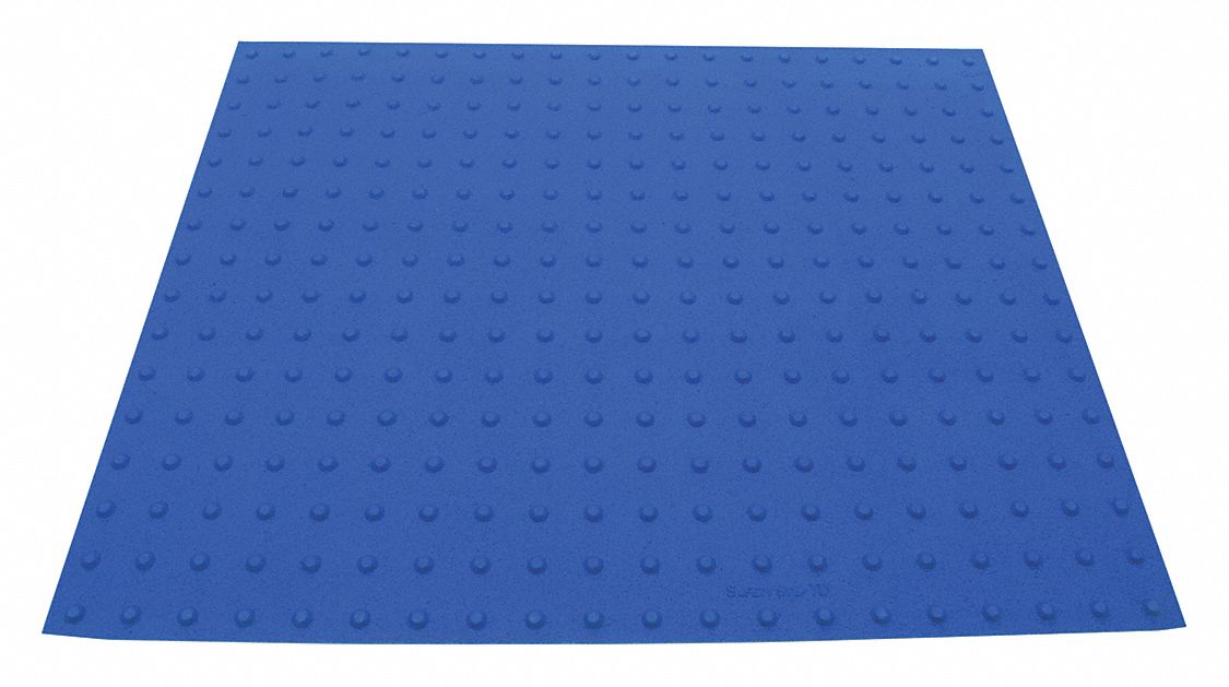 ADA Warning Pad: Asphalt/Concrete, Surface Applied, Flex Cement, Blue, 4 ft Lg, 3 ft Wd