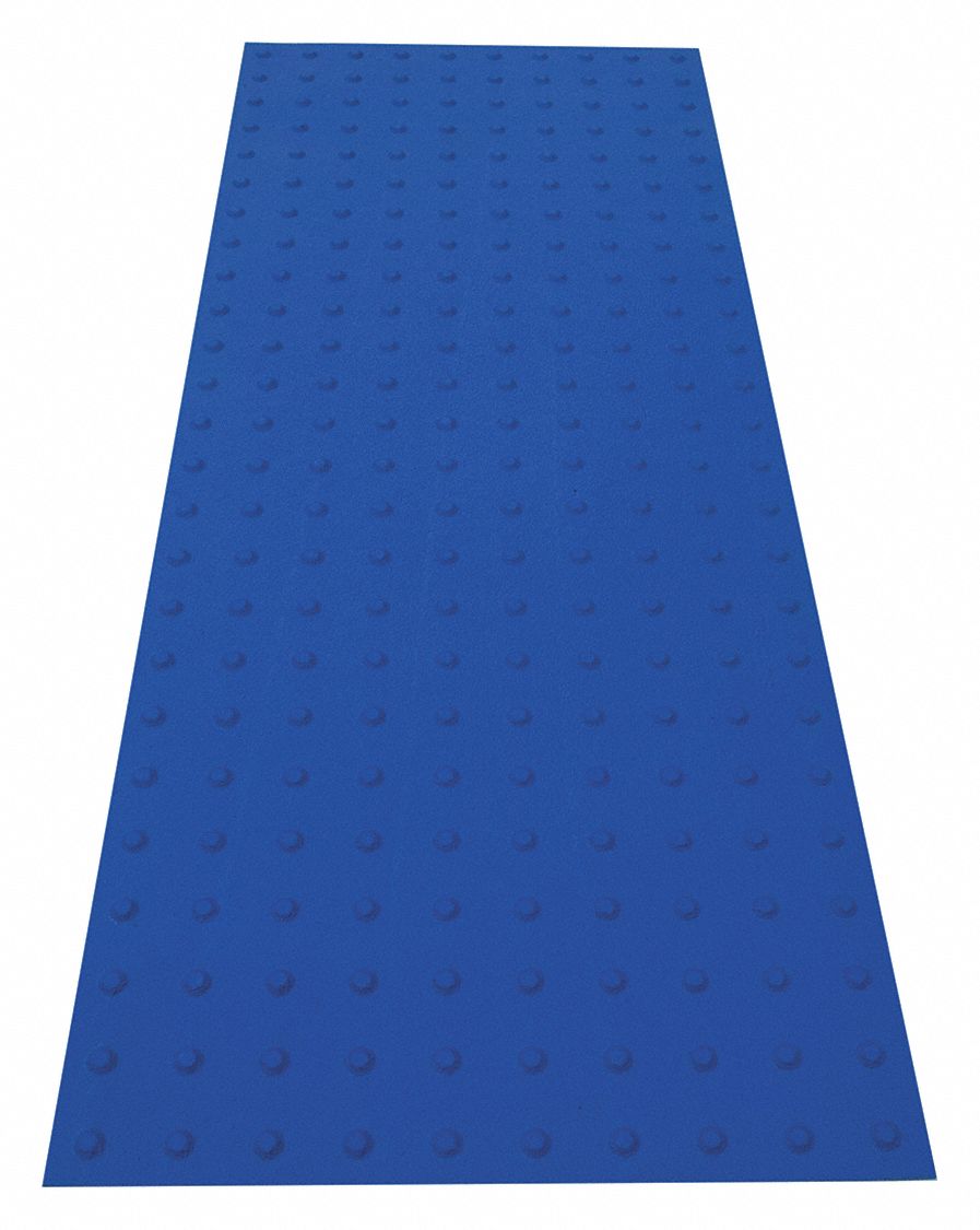 ADA Warning Pad: Asphalt/Concrete, Surface Applied, Flex Cement, Blue, 5 ft Lg, 2 ft Wd