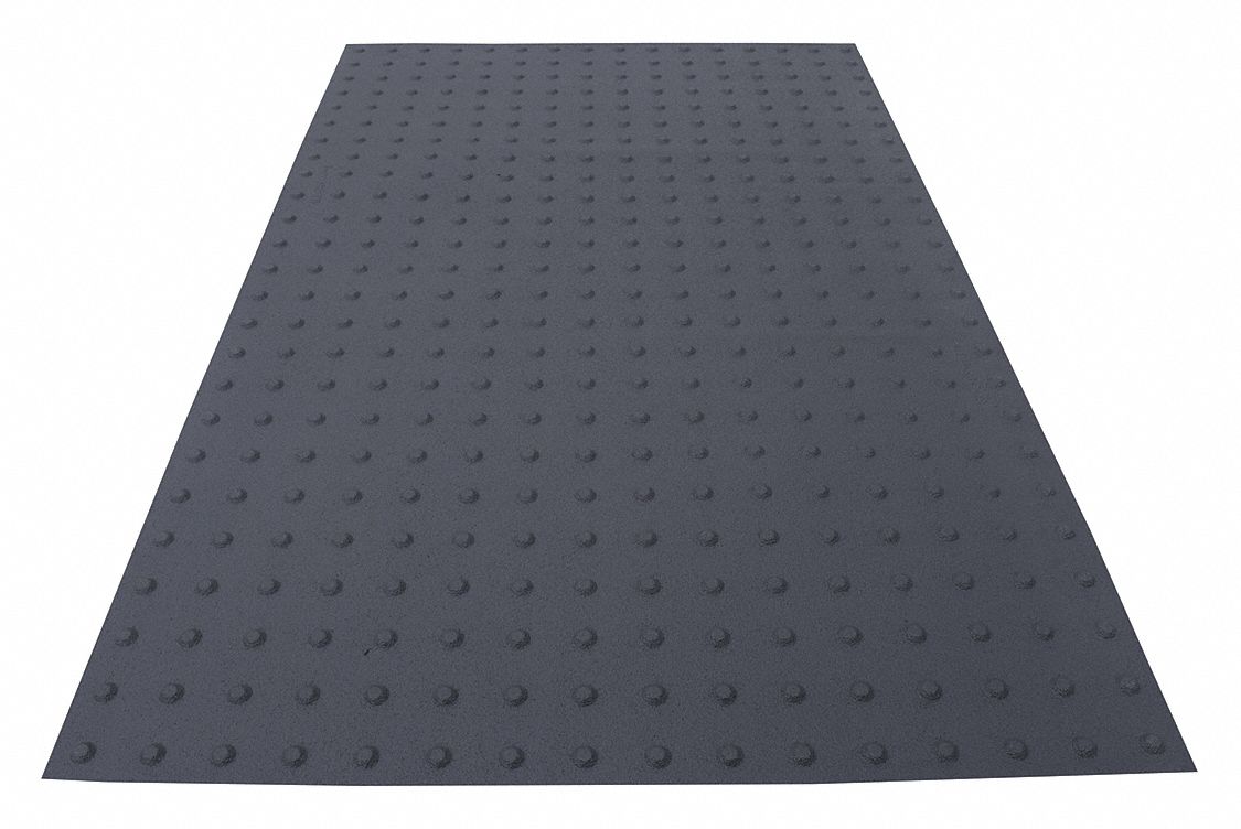 ADA Warning Pad: Asphalt/Concrete, Surface Applied, Flex Cement, Gray, 5 ft Lg, 3 ft Wd