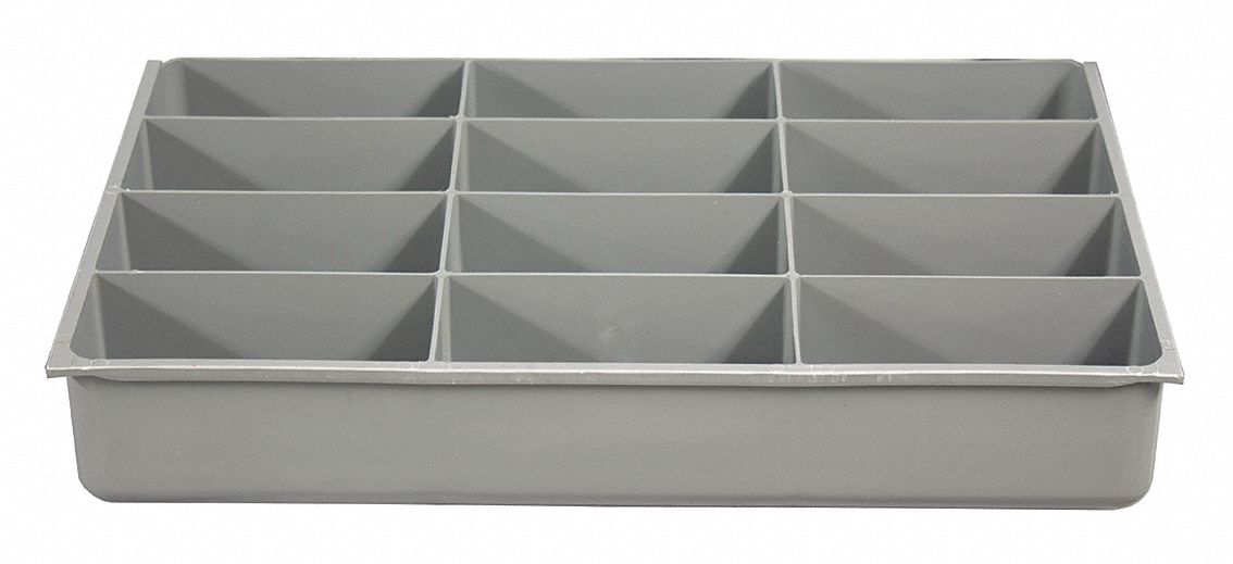 DURHAM MFG Plastic Compartment Drawer Insert, Compartments per Drawer