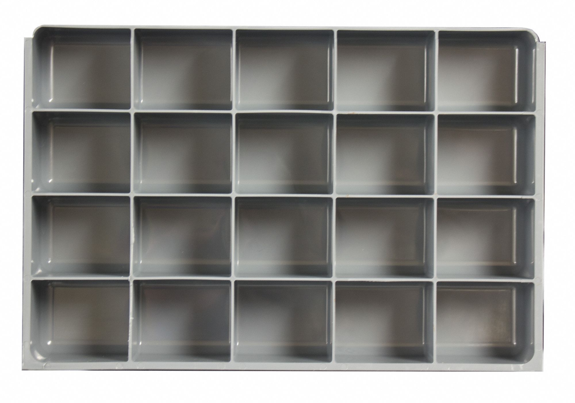 COMPARTMENT DRAWER INSERT, 18 X 12 X 3 IN, 3 7/16 X 2 27/32 IN, 20 COMPARTMENTS