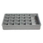 DRAWER INSERT,21 COMPARTMENTS,GRAY
