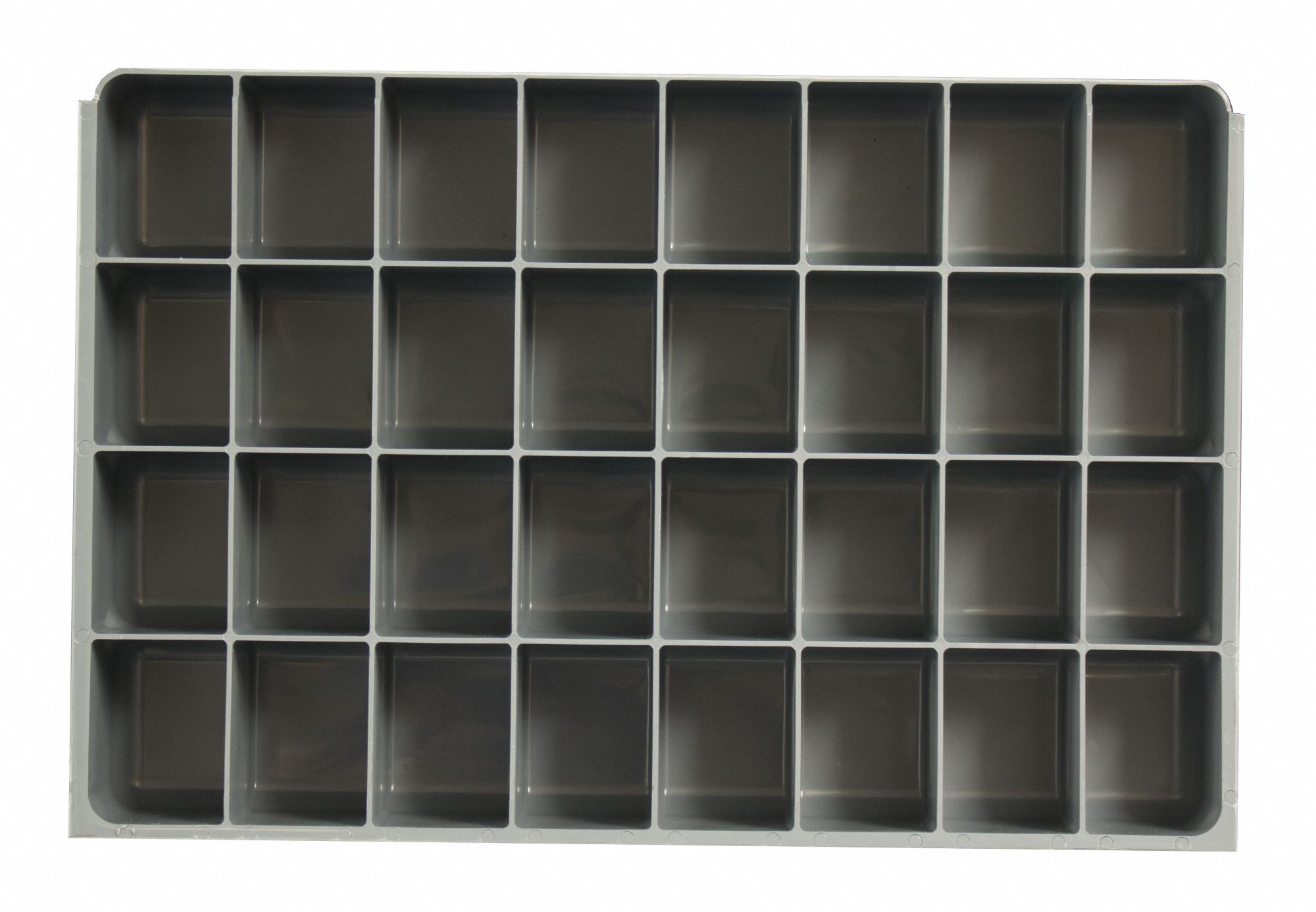 COMPARTMENT DRAWER INSERT, 18 X 12 X 3 IN, 2⅛ X 2 27/32 IN, 32 COMPARTMENTS