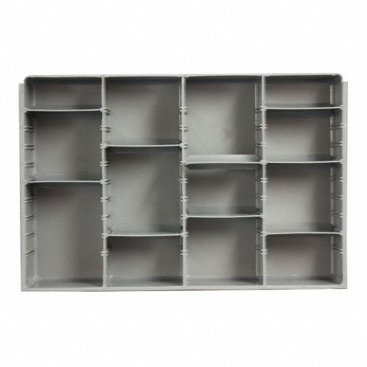 18 in x 12 in x 3 in, 11 9/16 in x 4 5/16 in, Compartment Drawer Insert