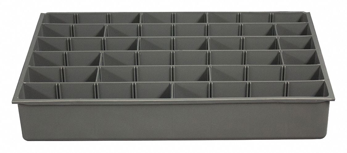 DRAWER INSERT,6 TO 12 COMPARTMENTS,GRAY