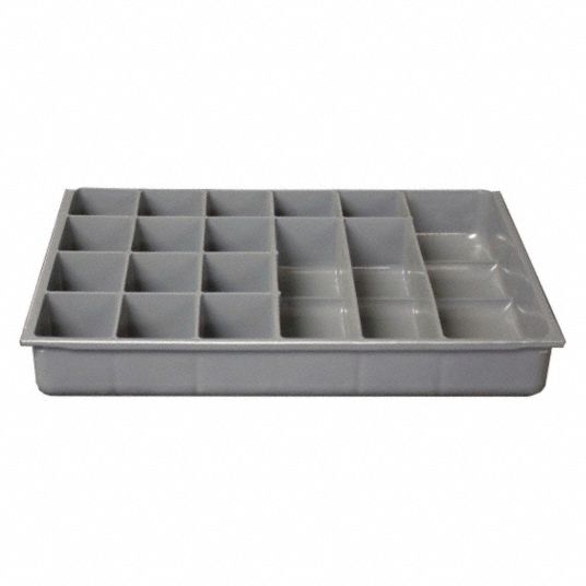 DURHAM MFG Plastic Compartment Drawer Insert, Compartments per Drawer