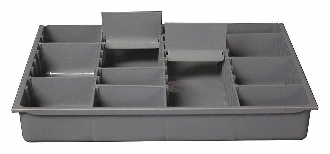 DURHAM MFG Plastic Compartment Drawer Insert, Compartments per Drawer