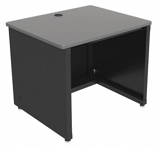 Enclosed Desk: CD Series, 36 in Overall Wd, 30 in, 24 in Overall Dp, Gray Top