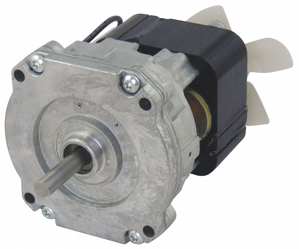 AC Gearmotor: Parallel, Single Output Shaft, Shaded Pole, Open, 10 RPM, 65 in-lb Max Torque