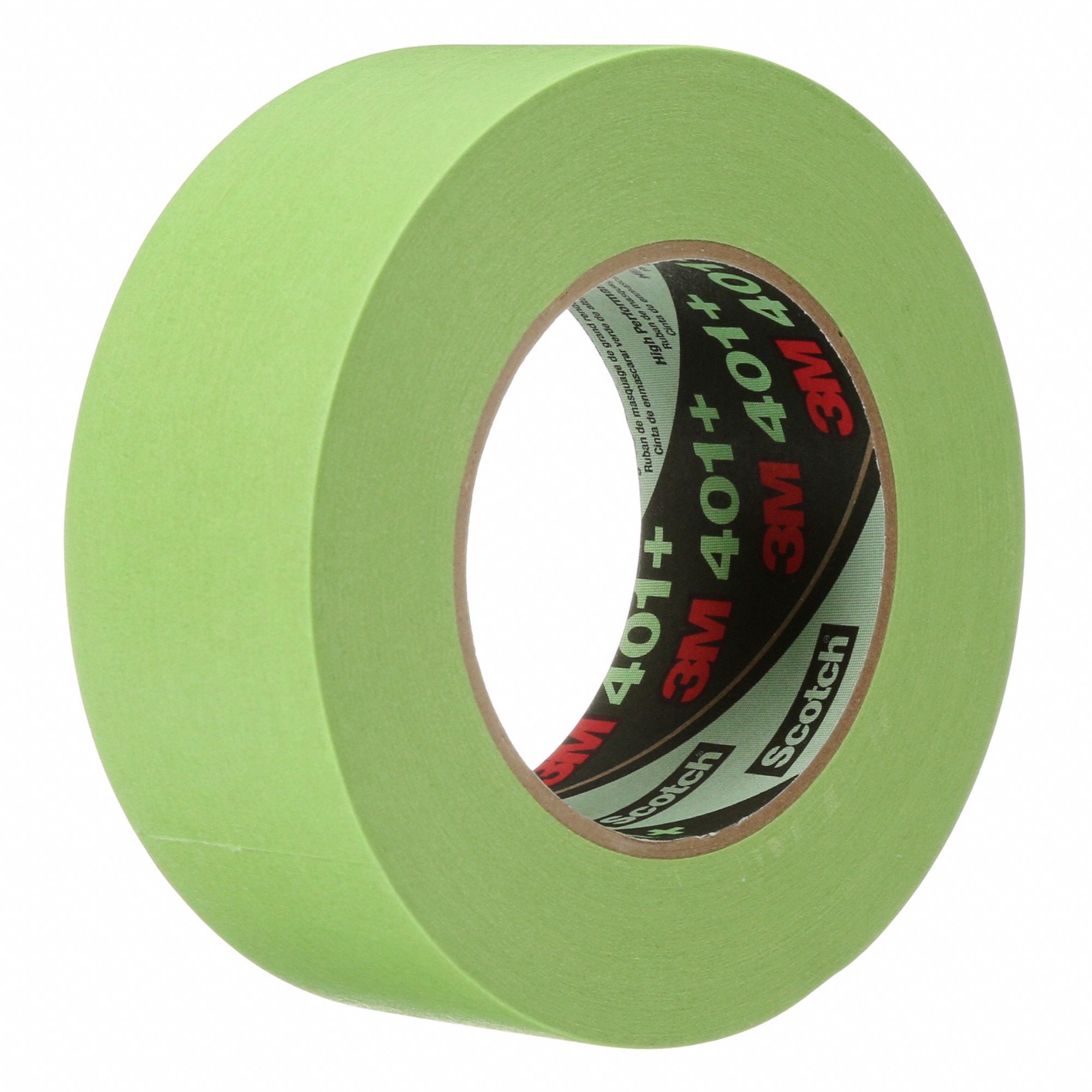 Painter's Tape: 1 7/8 in Wd, 60 yd Lg, 6.7 mil Thick, Green, Crepe Paper, Rubber, Indoor