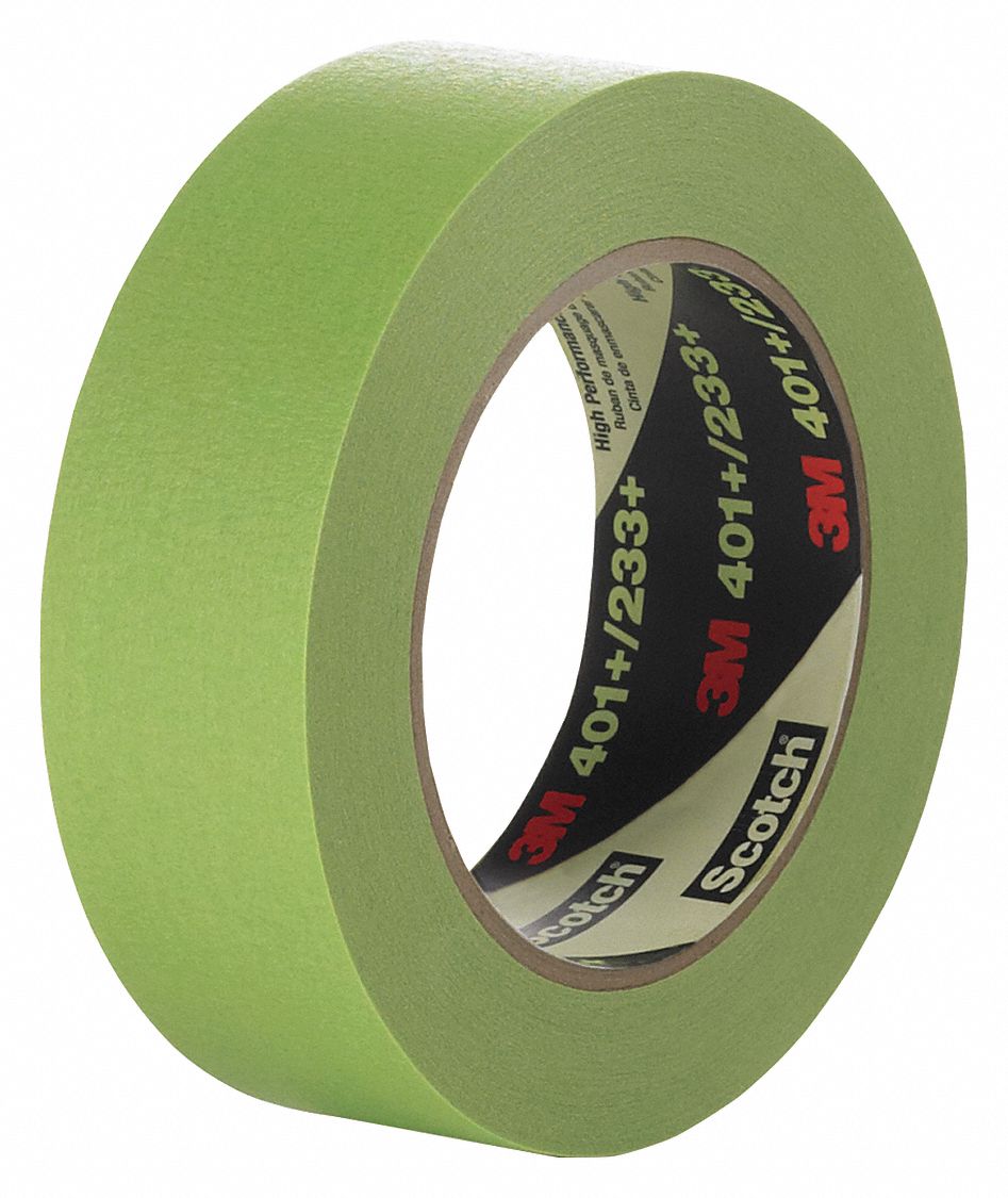 PAINTER'S TAPE, 1⅞ IN X 60 YD, 6.7 MIL, RUBBER ADHESIVE, INDOOR, UP TO 250 ° F, 401+