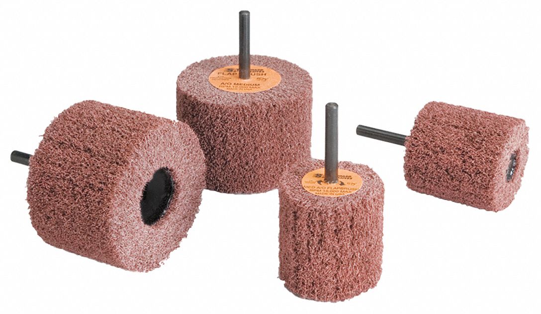 Flap Brush, 80 Grit, 1/4" Shank, 3" dia.