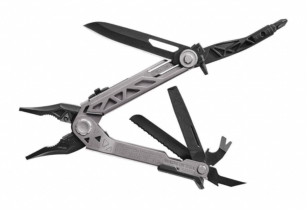 GERBER, Multi-Tool Plier, 12 Tools, Multi-Tool - 19YH58