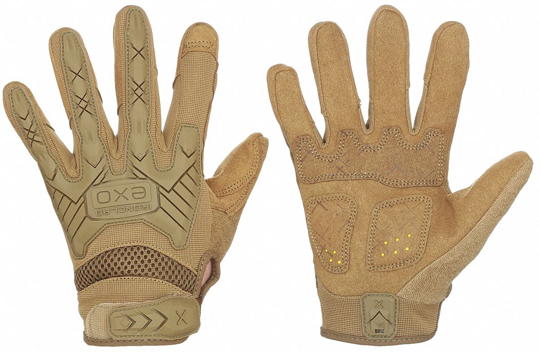 TACTICAL GLOVE,BROWN,SIZE S,PR