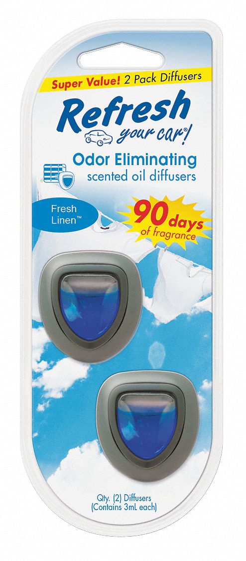 Air Freshener: Diffuser, Fresh Linen, Blue, 2 PK