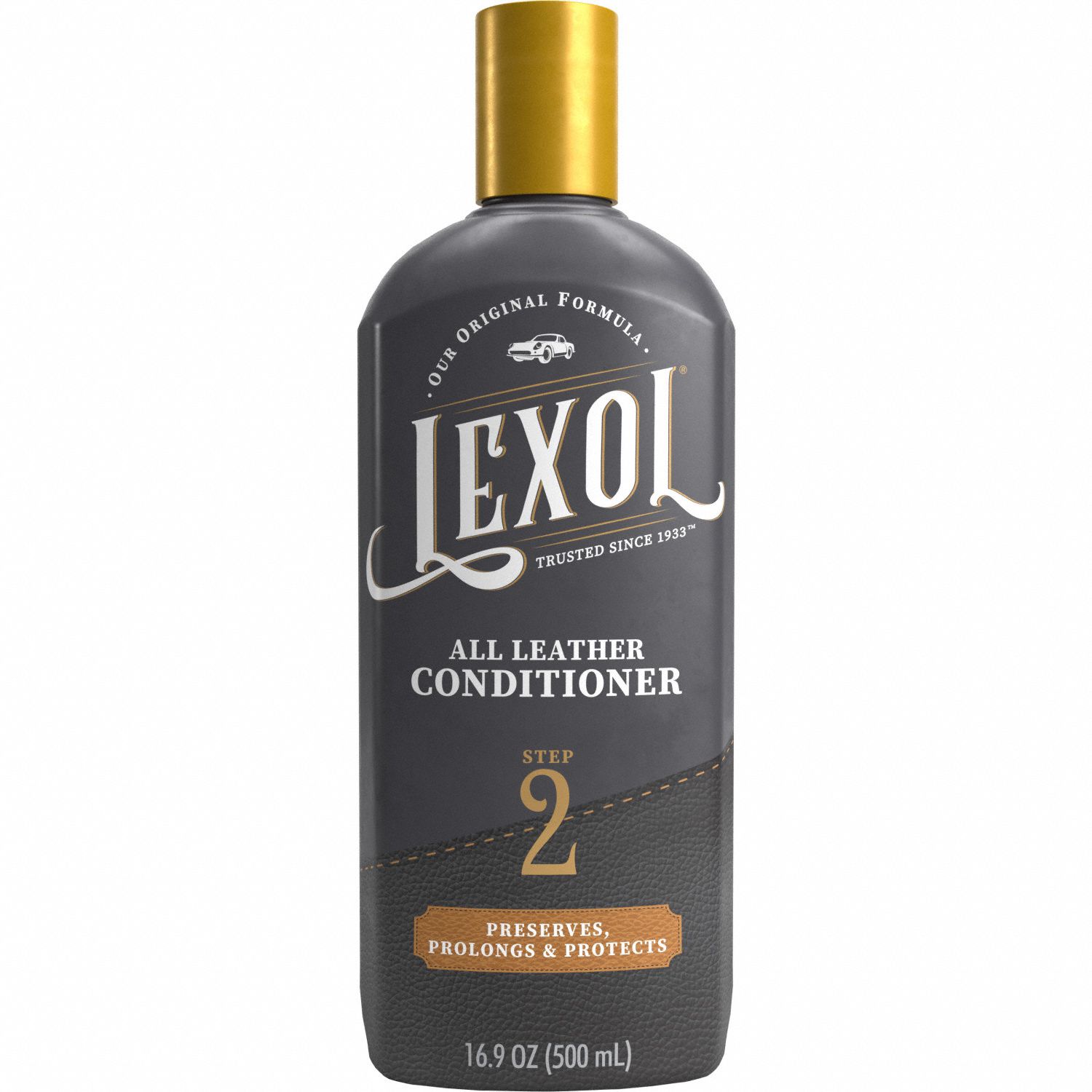 Leather Conditioner: Bottle, Beige, Liquid, Liquid, 16.9 oz Container Size
