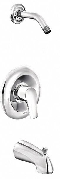 Moen Plastic Wall Mounted Shower Head Kit 2 50 Gpm 7 Face Dia 52jm79 T2803nh Grainger