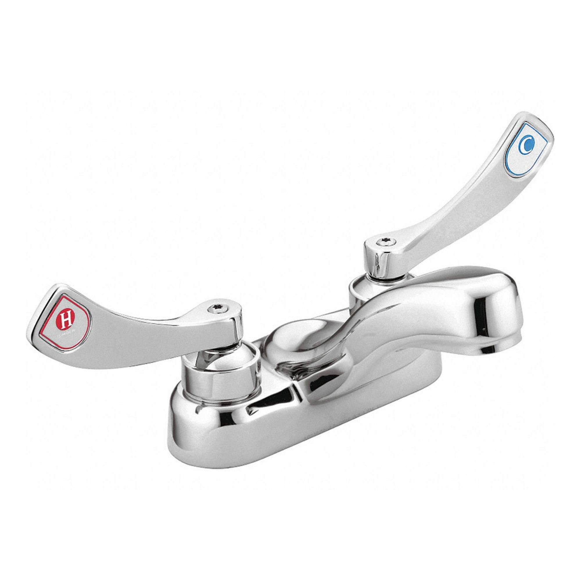 Low Arc Bathroom Faucet: M-Dura, Brass, Chrome Finish, 0.5 gpm Flow Rate, Centerset, Arc