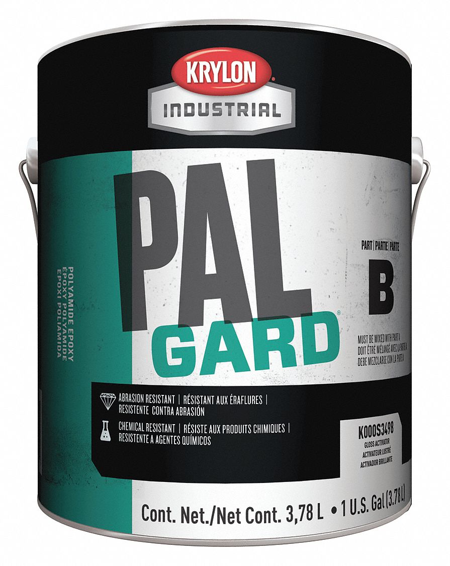 KRYLON INDUSTRIAL Clear Paint, Satin Finish, 400 to 530 sq ft/gal