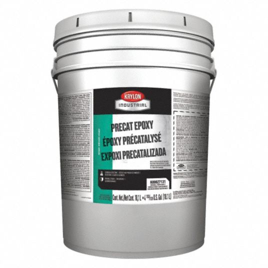 KRYLON INDUSTRIAL White Paint, SemiGloss Finish, 350 to 400 sq ft/gal