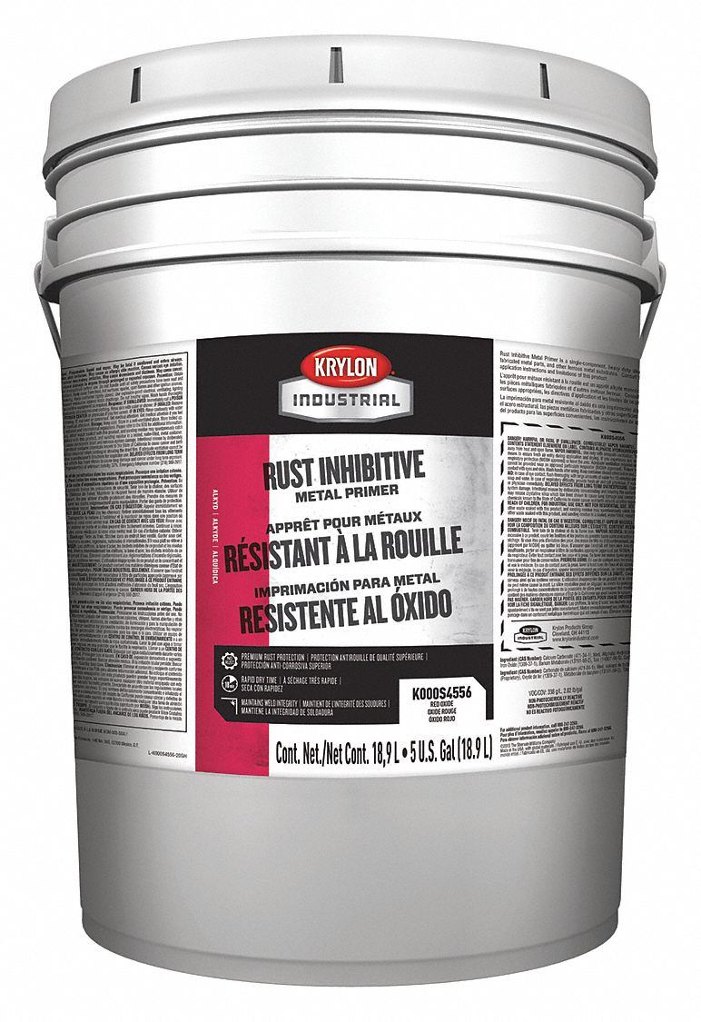 KRYLON INDUSTRIAL Rust Inhibitive Primer Red, 53 gal Size, 350 to 420