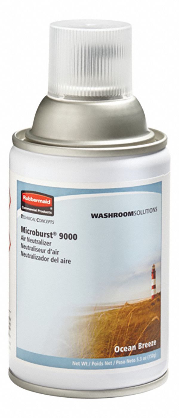 AEROSOL AIR FRESHENER REFILL, MICROBURST 9000, OCEAN BREEZE, 4 PK