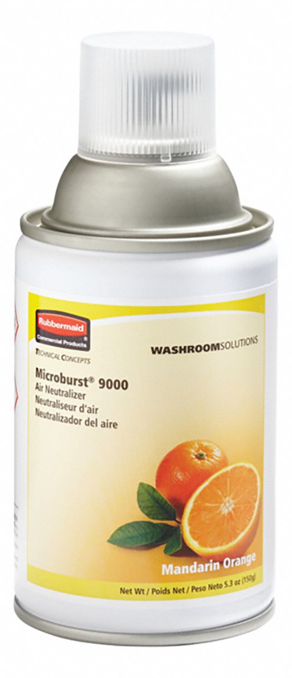 AEROSOL AIR FRESHENER REFILL, MICROBURST 9000, MANDARIN ORANGE, 4 PK