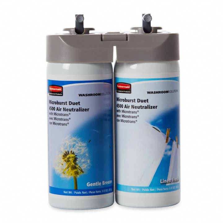 RUBBERMAID COMMERCIAL PRODUCTS, Microburst® Duet, Linen, Aerosol Air