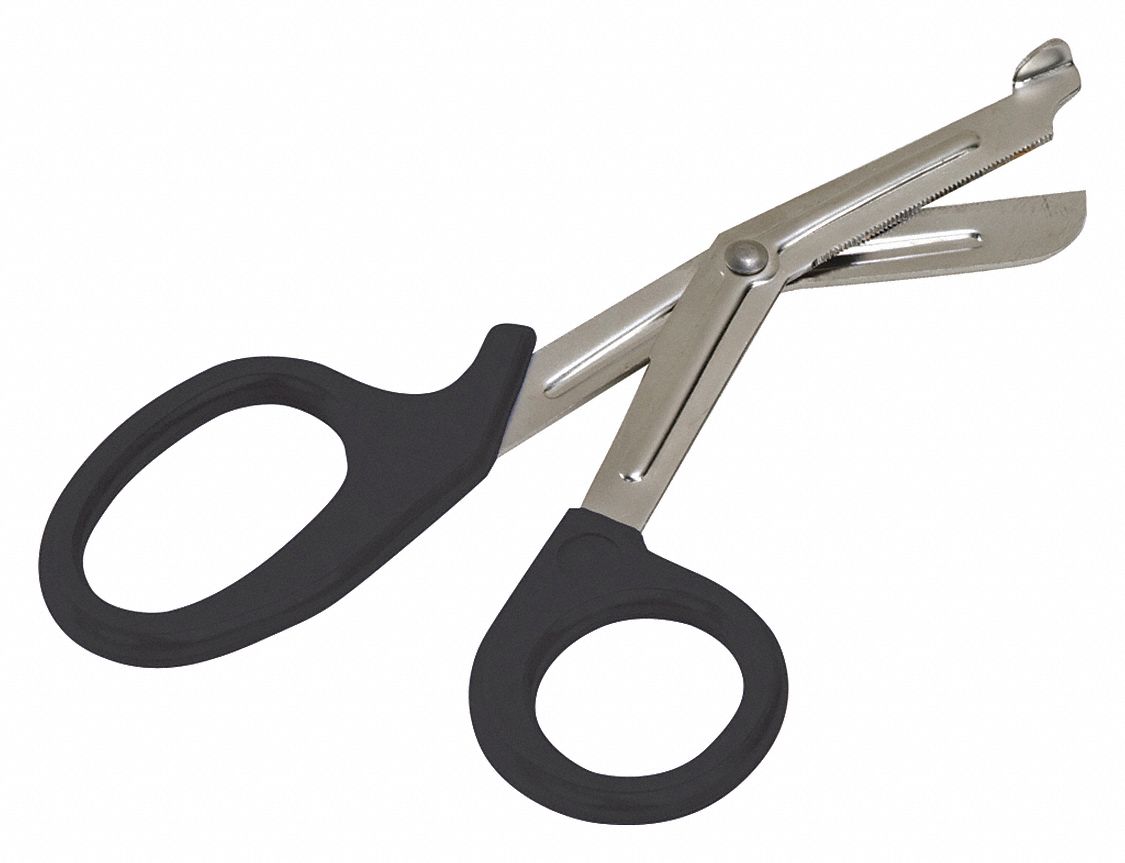 MABIS, 7 1/2 in Overall Lg, Black, EMT Utility Scissors 52JT3727759