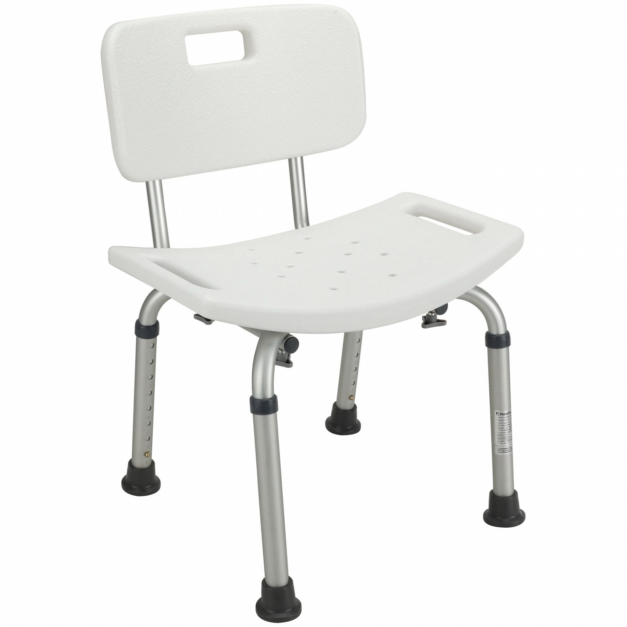 Shower Chair: Plastic, 20 in Max. Seat Wd, 325 lb Wt Capacity