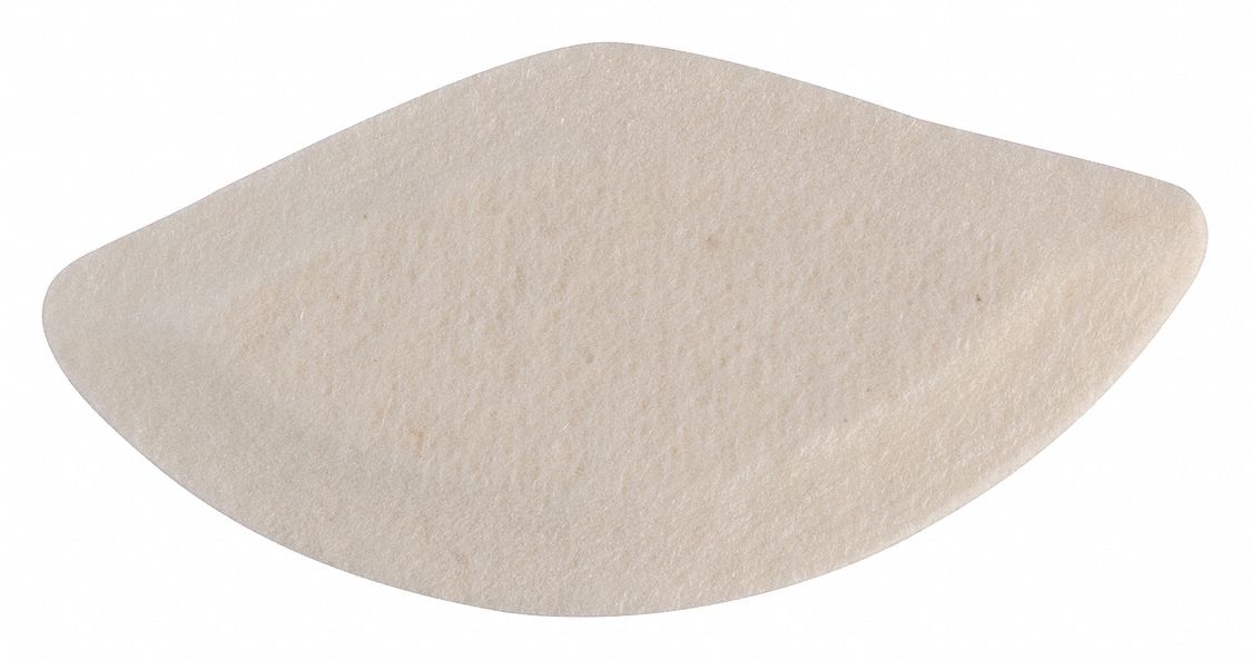 Adhesive Felt Pads: Non-Sterile, Beige, Wool, Bag, 1/4 in Wd, 5 in Lg, 100 PK