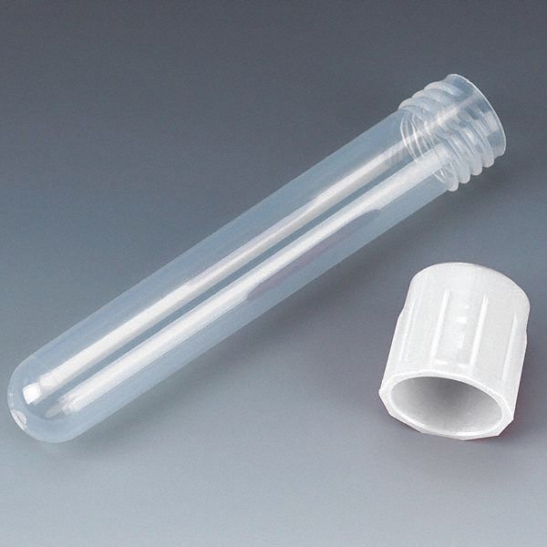 GLOBE SCIENTIFIC, 5 mL Labware Nominal Capacity Metric, Autoclavable, Test Tube with Cap