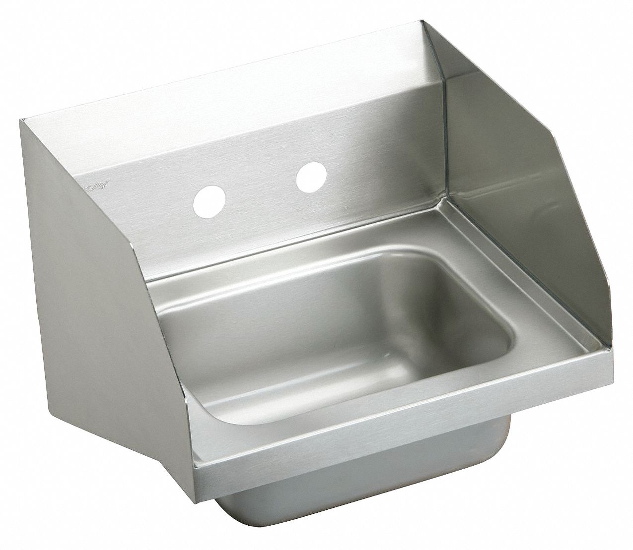 Hand Wash Sink: 1 Stations, 6 in Bowl Dp, 12 in Bowl Lg, 9 1/4 in Bowl Wd, Faucet Not Included