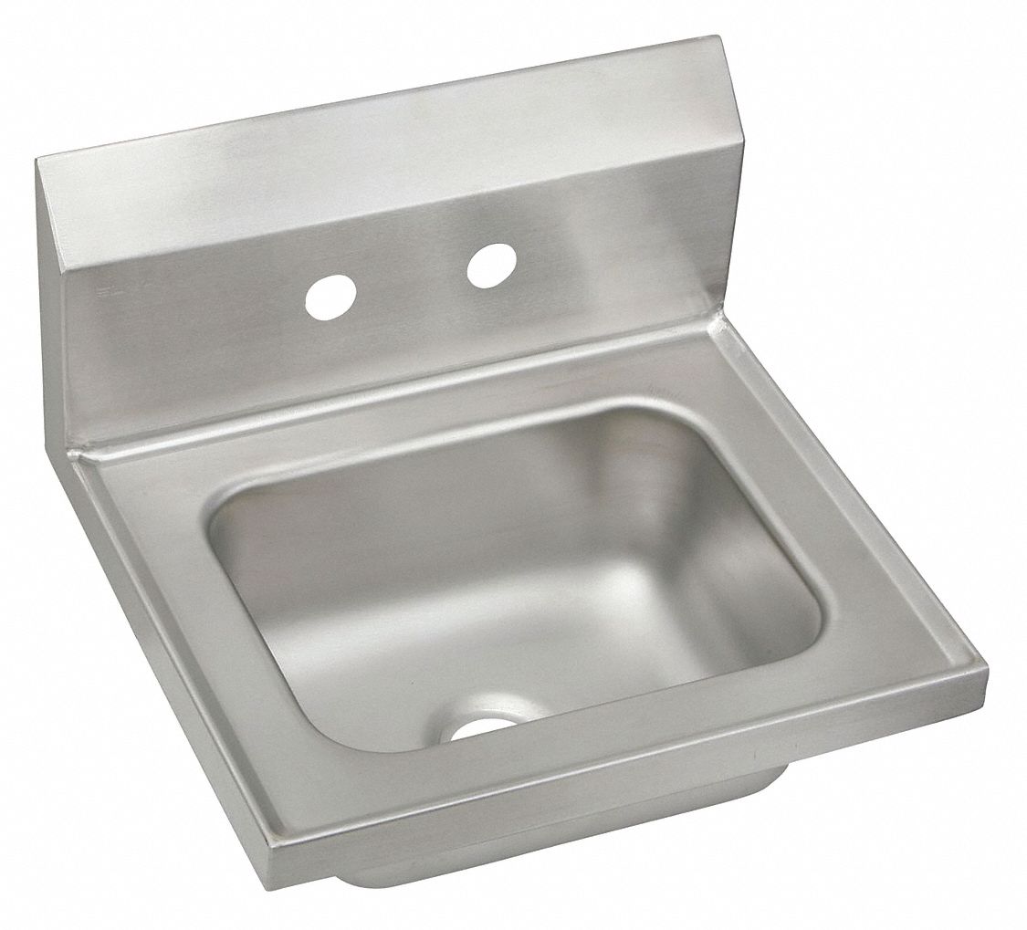Stainless Steel Hand Sink Without Faucet Wall Mounting Type Stainless Steel