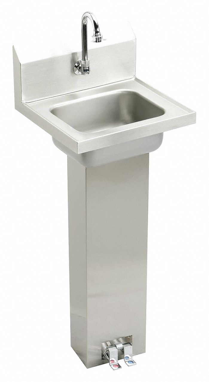Stainless Steel Hand Sink With Faucet Wall Mounting Type Stainless Steel