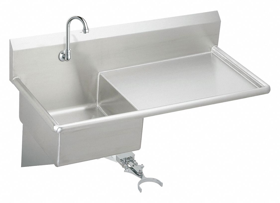 Wall Mount Utility Sink 1 Bowl Stainless Steel 49 1 2 L X 24 W X 10 H