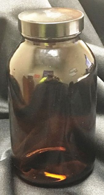 Bottle, 51 mm H, Amber, 25 mm Dia, PK24