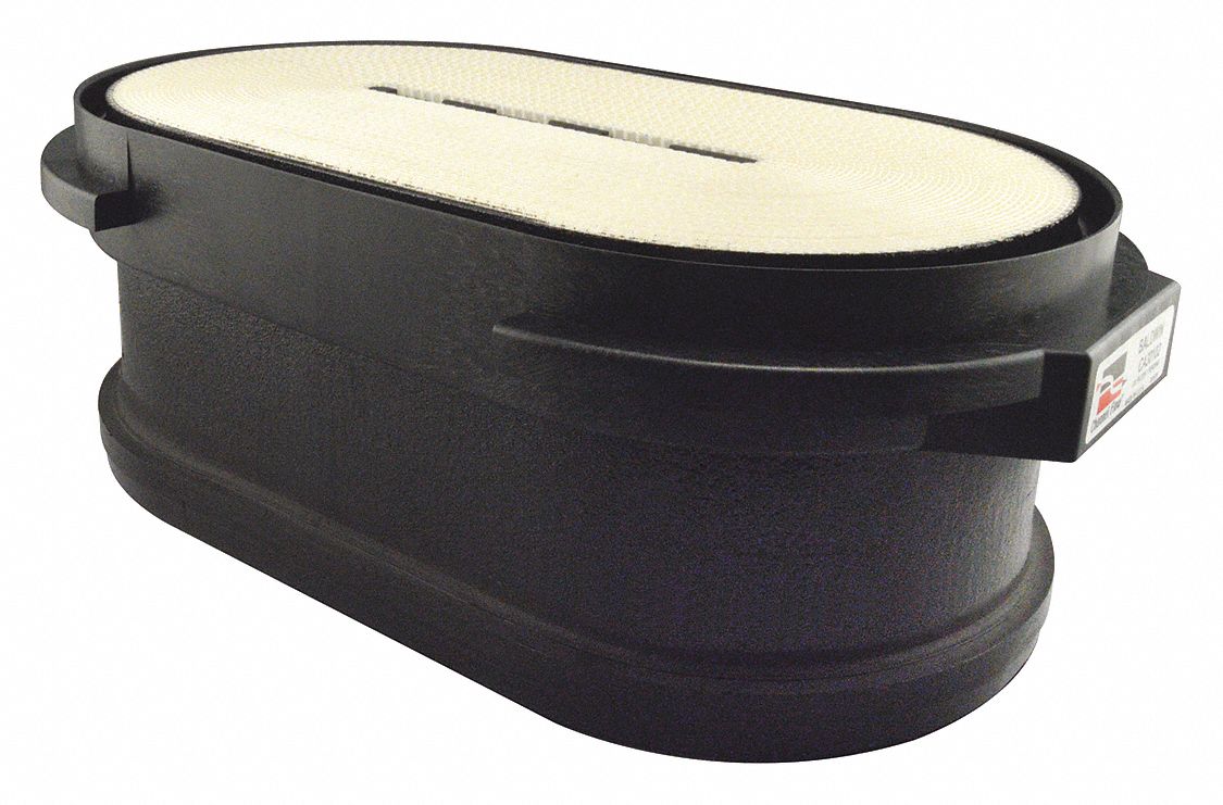 Automotive Air Filter: Round-Oval, Engine, Oblong, Channel Flow, 6 1/2 in Overall Ht