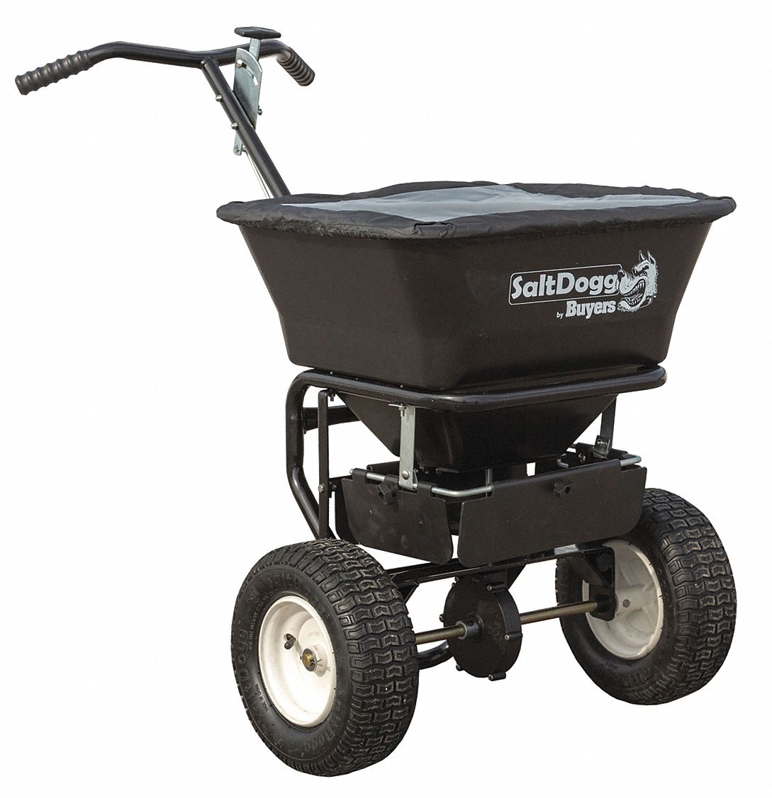 Walk Behind Spreader, 1.6 cu. ft. Capacity, Pneumatic Wheel Type