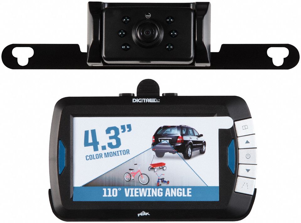 PEAK Back Up Camera, CMOS, Monitor 4.3", TFTLCD 52KE04PKC0BU409