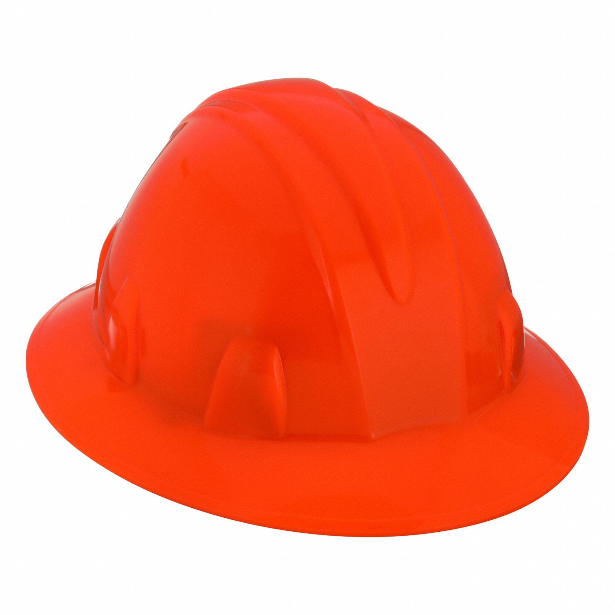 Hard Hat: Orange, No Graphics, Ratchet (4-Point), Ratchet, Polyethylene, CONDOR, Solid, SL